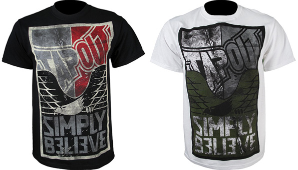 T-Shirt Uomo Tapout Tapericano - Girocollo In Puro Cotone, Vestibilità Regolare, Stampa Logo Frontale, Streetwear Casuale