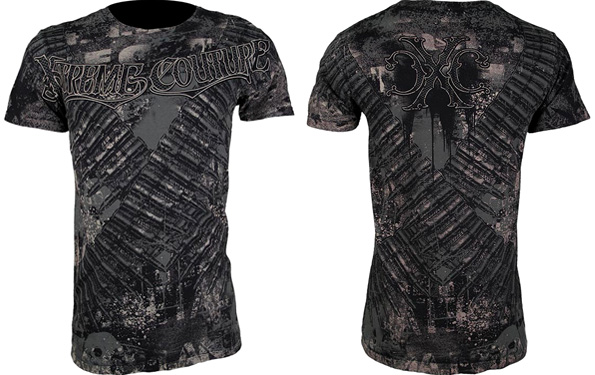 Xtreme Couture By Affliction Men's Button Down Shirt Faith & Trust S Blue At Men's Clothing Store