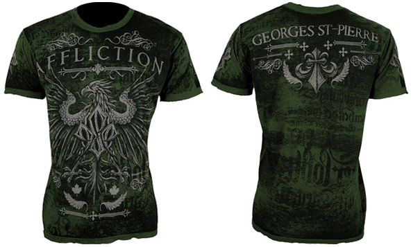 Affliction X Georges St-pierre Ufc 129 Tee (green) 