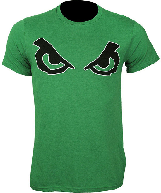 bad boy mma classic eyes green shirt
