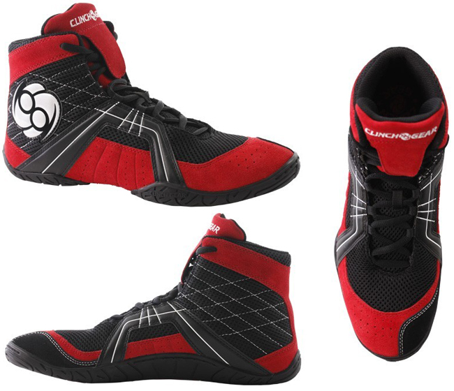 wrestling shoes red and black