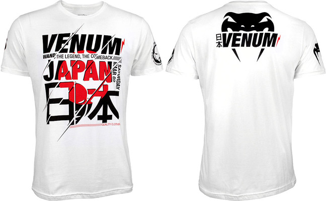 Venum ホワイトTシャツ & Reebok UFC MMA BJJ VENUM Tシャツ UFC レプリカ 白