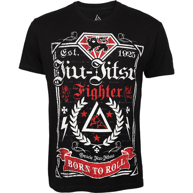 gracie-jiu-jitsu-born-to-roll-shirt