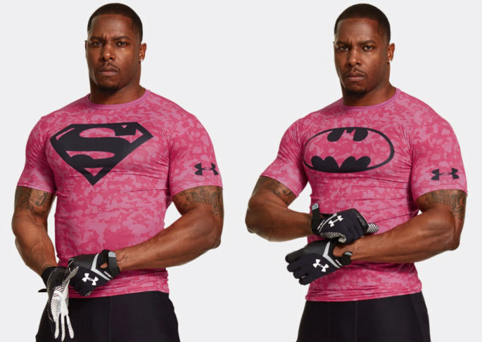 under armour pink compression shirt