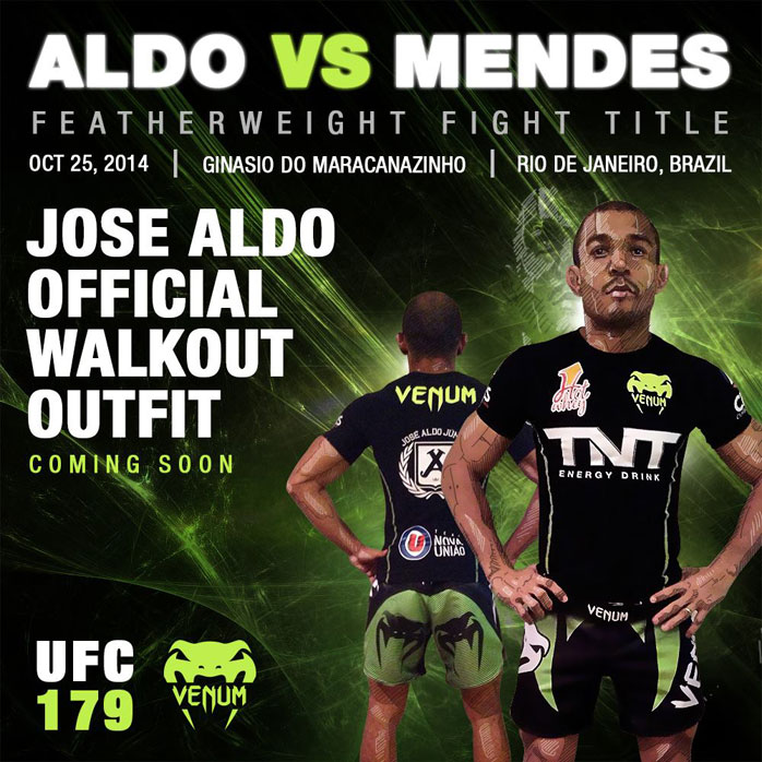 Venum Jose Aldo UFC 179 Walkout Shirt and Fight Shorts