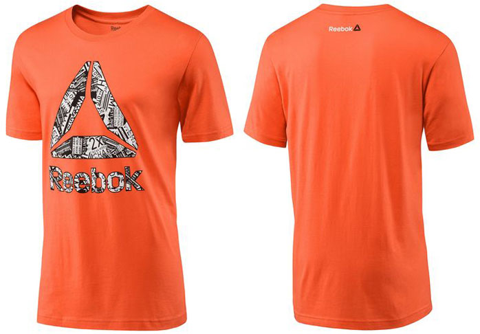 orange reebok shirt