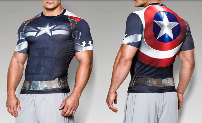 Pase para saber pasos Enfermedad Under Armour Captain America Compression Shirt | FighterXFashion.com