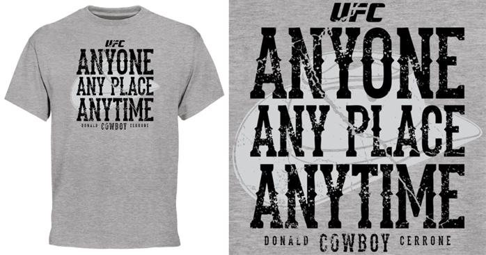 Donald Cowboy Cerrone UFC 187 Anytime Shirt