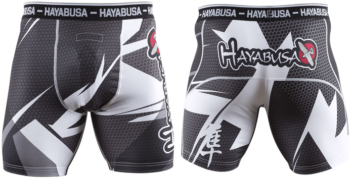 Hayabusa Metaru 47 Silver Compression Shorts 