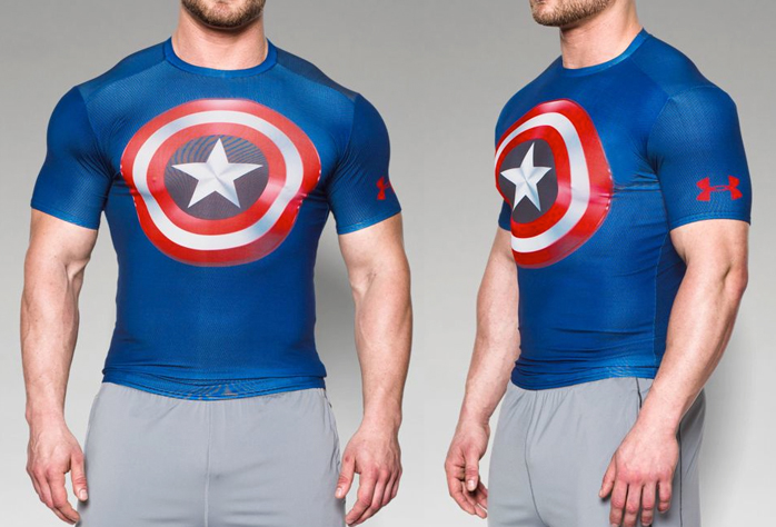 Yo Generalmente bandeja Under Armour Alter Ego Captain America Compression Shirt |  FighterXFashion.com