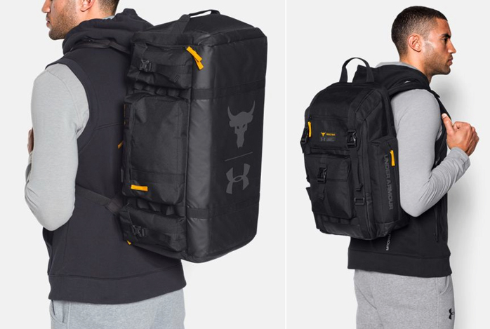 project rock under armour duffle bag