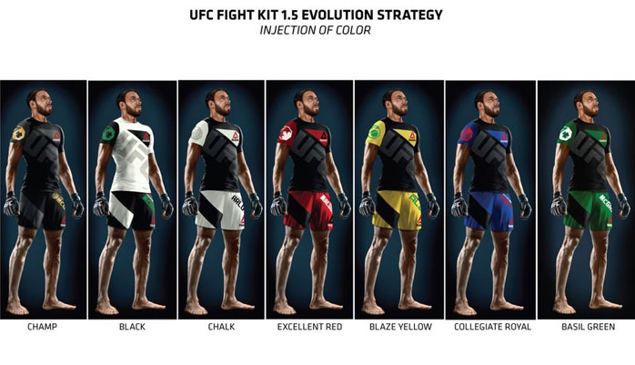 Reebok UFC Fight Kit Colors for UFC 200 