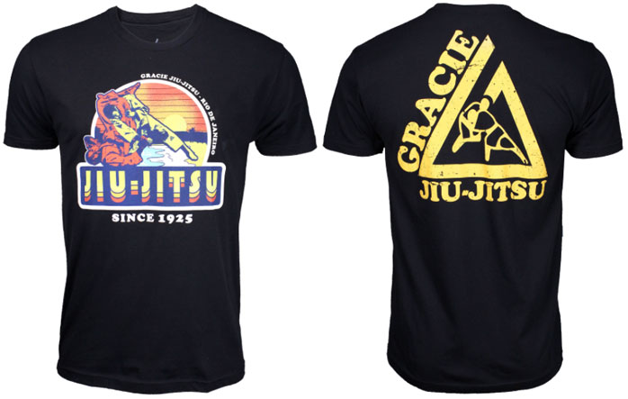 gracie-jiu-jitsu-sunset-retro-tee