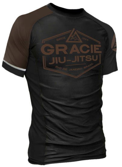 gracie-rank-rashguard-brown