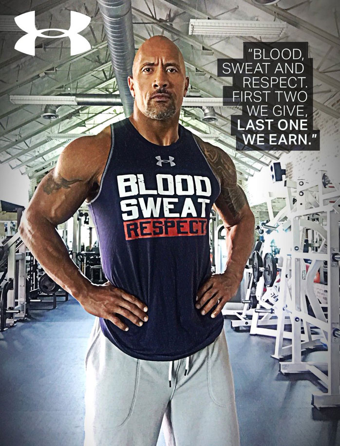 the rock in under armour