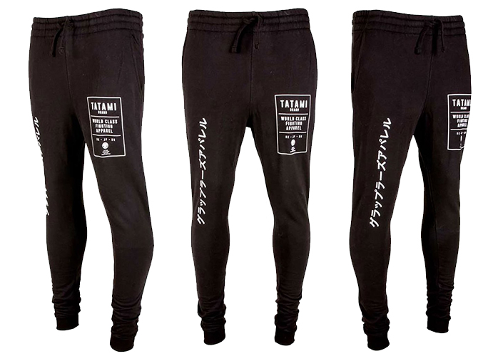 Tatami Original Joggers Black Jiu JItsu Trousers Pants BJJ Clothing Casual Wear 
