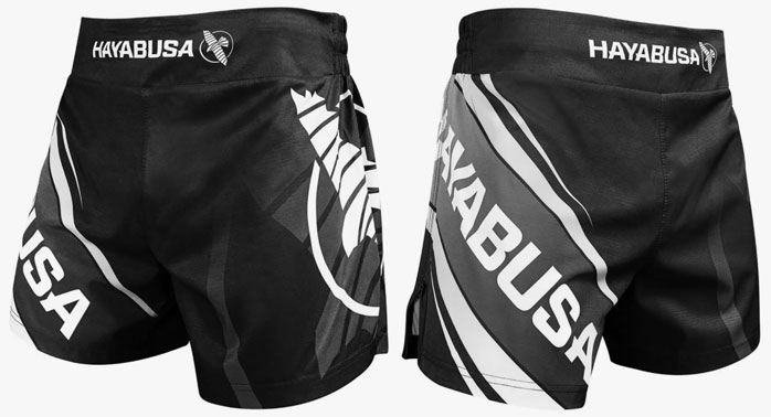 Gray/White Small Hayabusa Kickboxing MMA Shorts - Free Shipping 30 