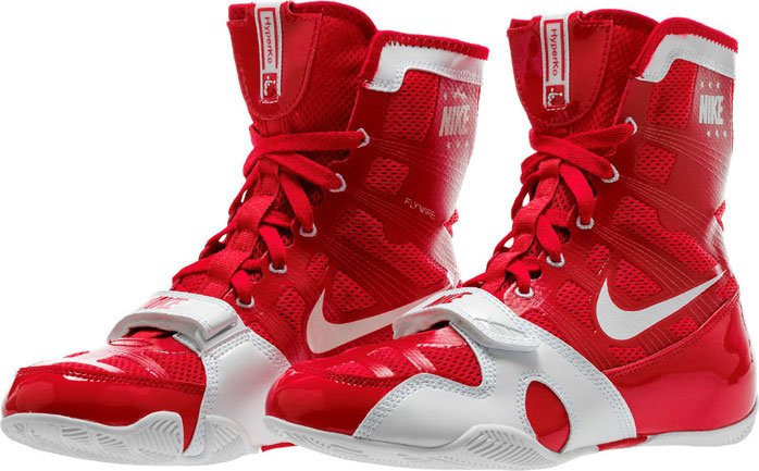 red nike boxing shoes
