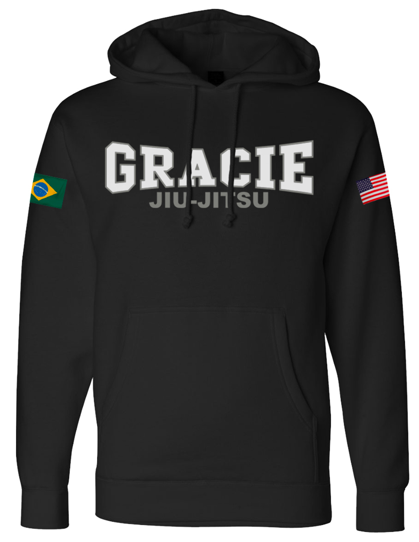 Gracie Jiu Jitsu Retro Flag Hoodie