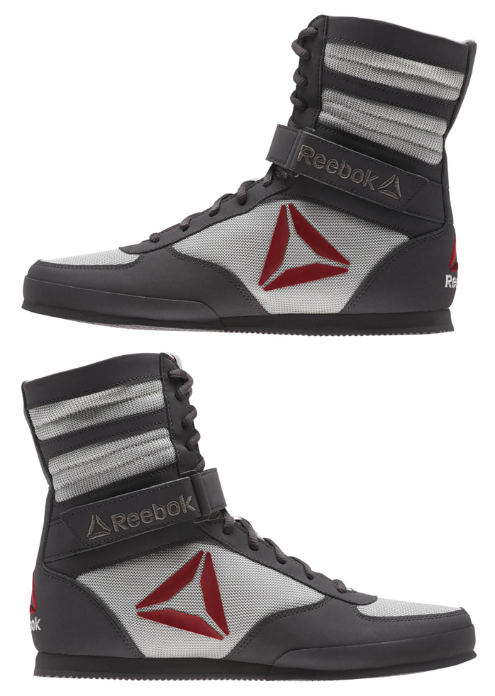 reebok boxing boots in ash and skull grey