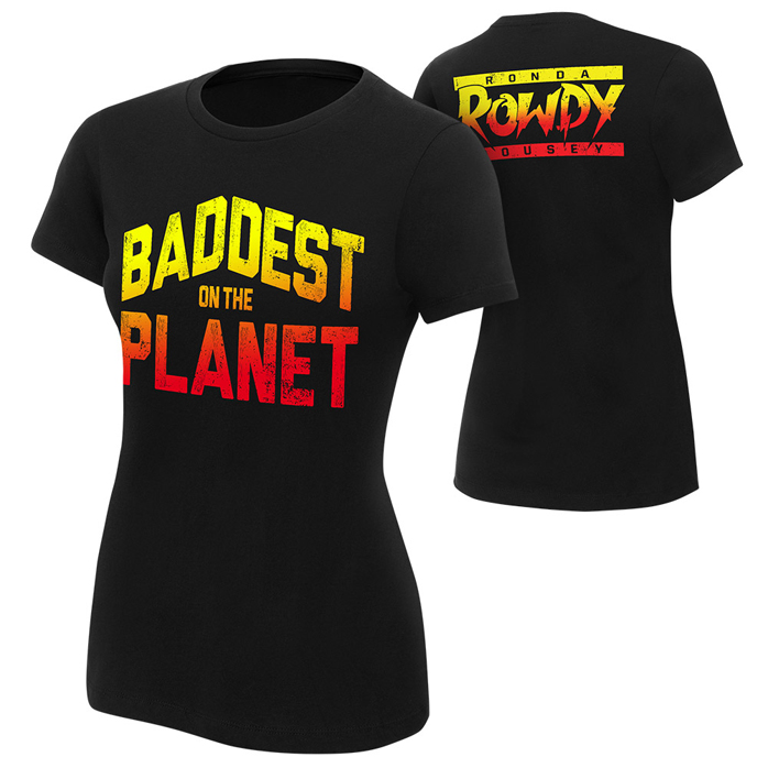 ronda-rousey-wwe-baddest-on-the-planet-womens-shirt