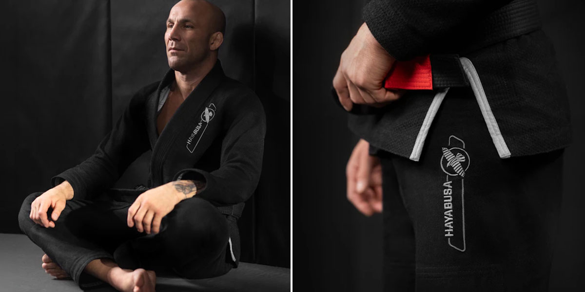 Hayabusa Essential Gold Weave BJJ Jiu Jitsu Gi Black