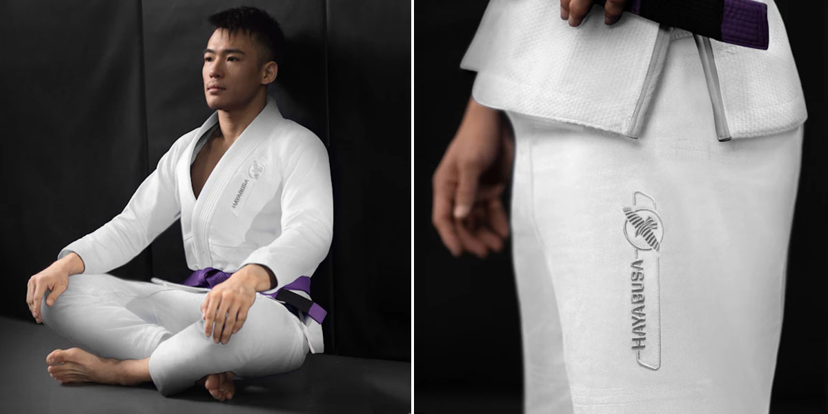 Hayabusa Essential Gold Weave BJJ Jiu Jitsu Gi White