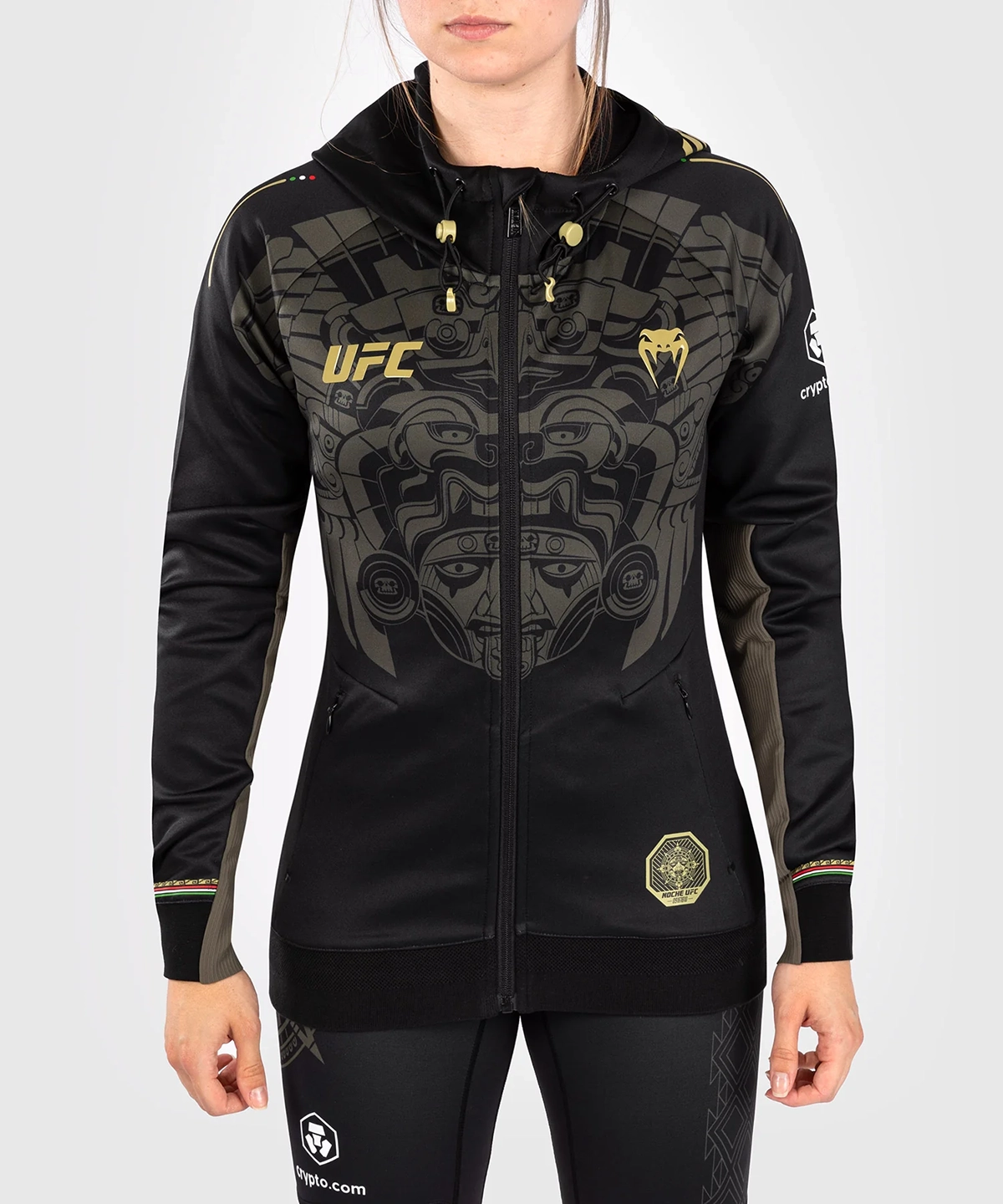 Noche UFC Venum Fight Night Womens Walkout Hoodie Black 1.