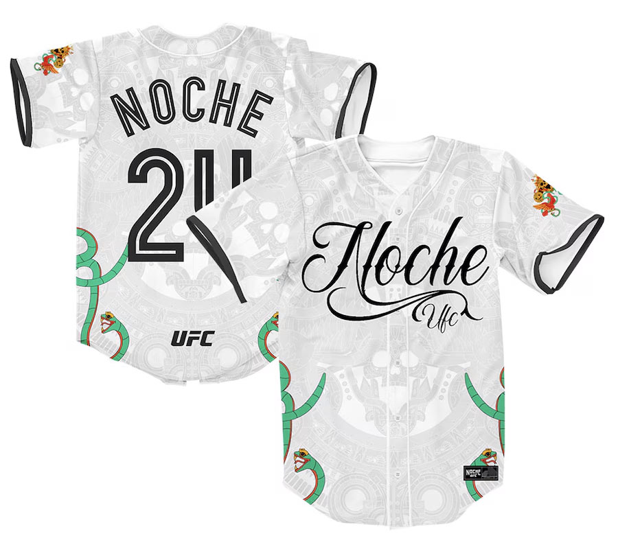 Noche UFC White Baseball Fashion Jersey