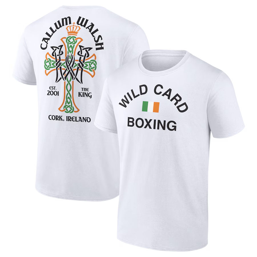 Callum Walsh Wild Card Boxing Ireland T Shirt White