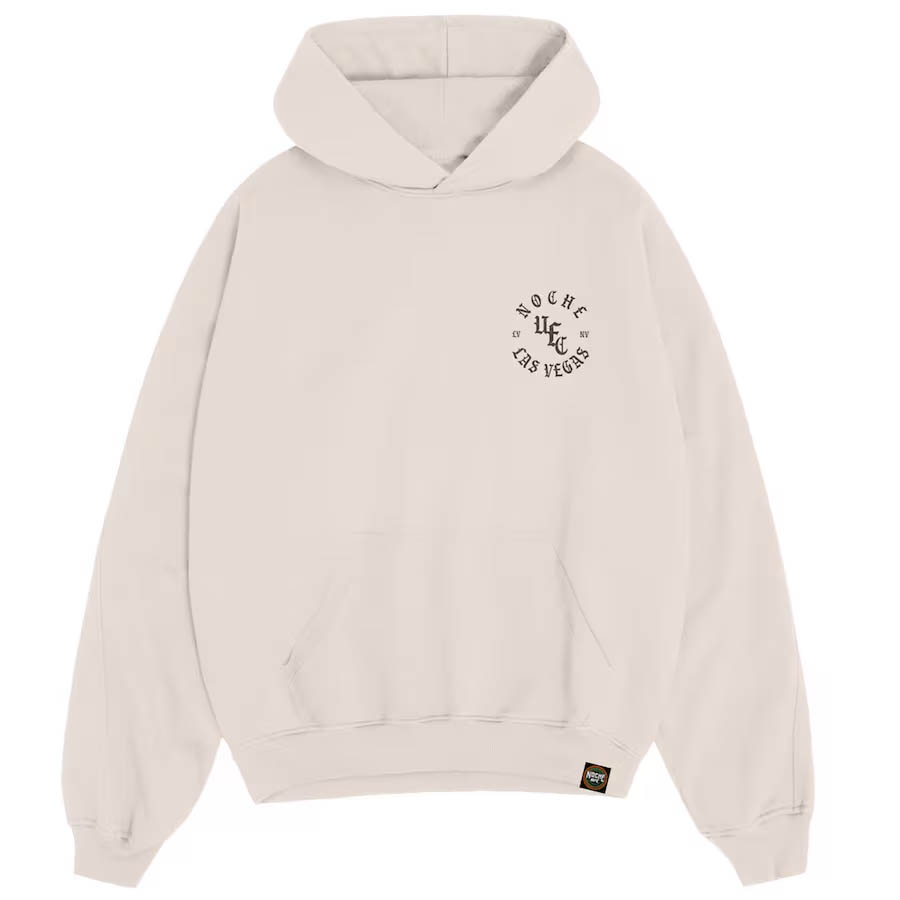 Noche UFC Mens Tan Texto Hoodie 1