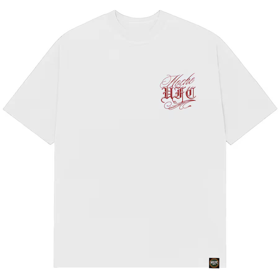 Noche UFC Mens White Fecha T Shirt 1