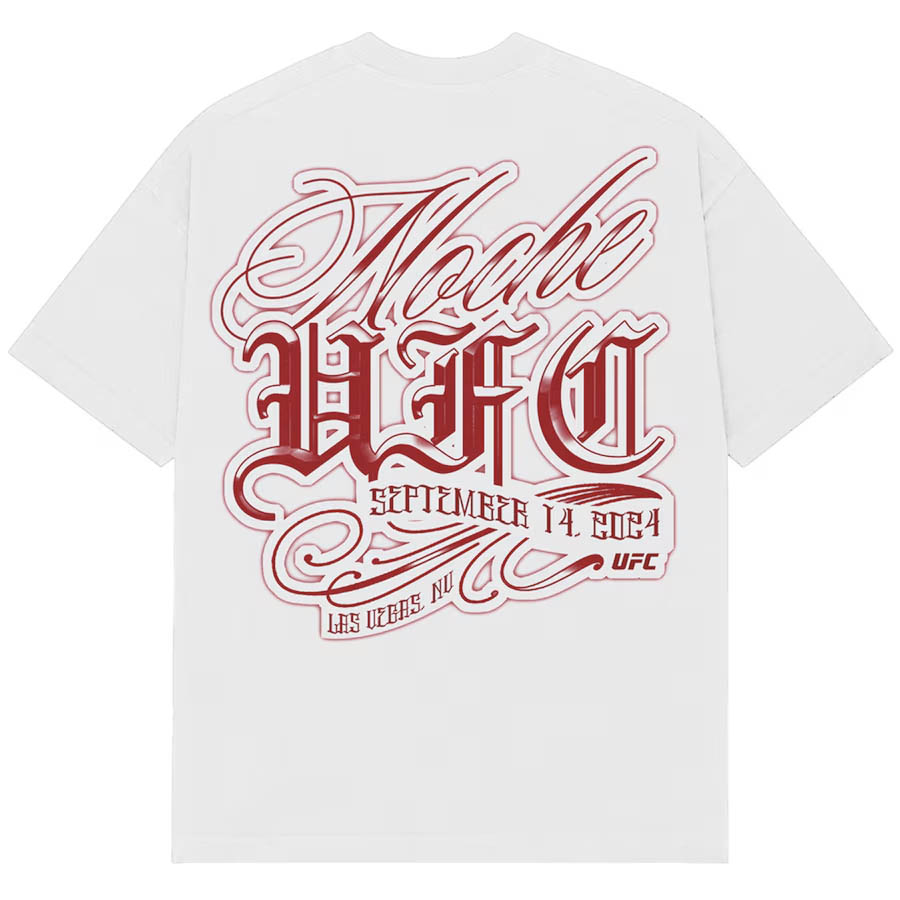 Noche UFC Mens White Fecha T Shirt 2