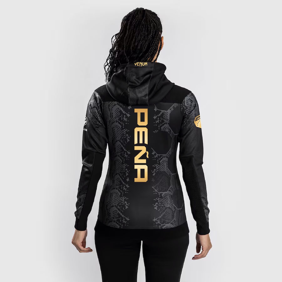Julianna Pena UFC Champion Venum Womens Walkout Hoodie Black Gold