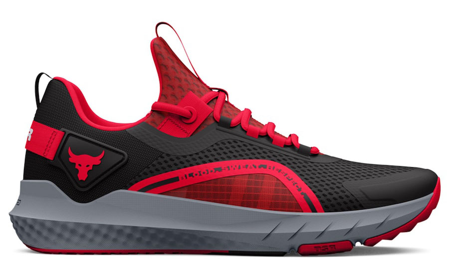 Under Armour Project Rock Black Red BSR 3 Training Shoes