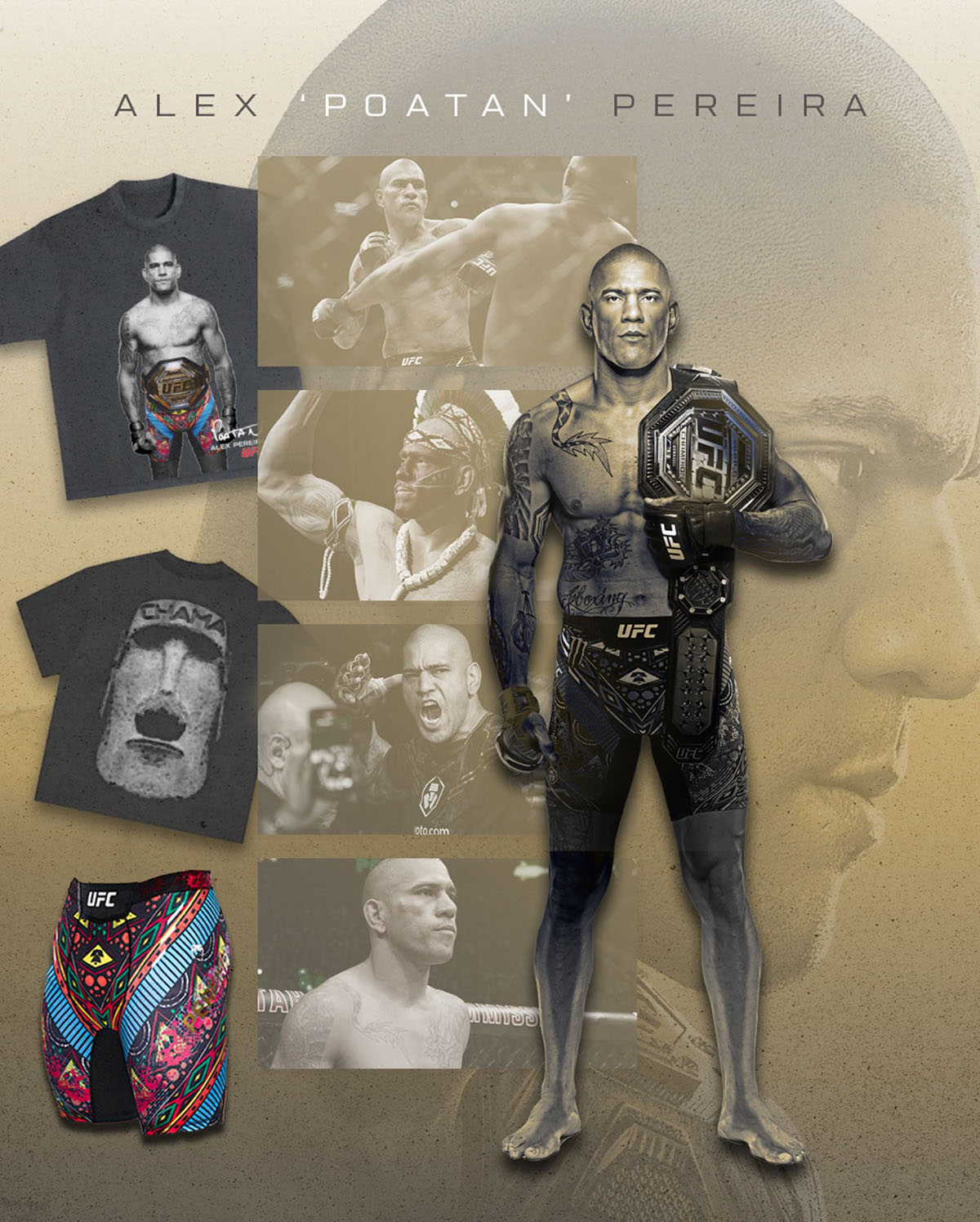 トップス  UFC jerseyXL New look, same aura 👀🗿 Get @alexpoatanpereira's latest UFC