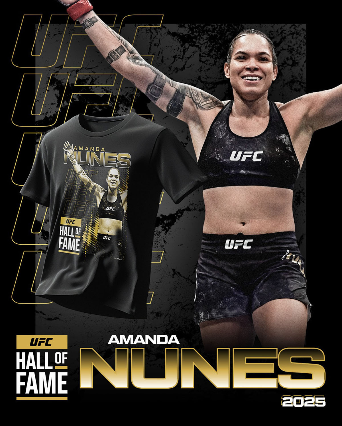Amanda Nunes UFC Hall of Fame T Shirt