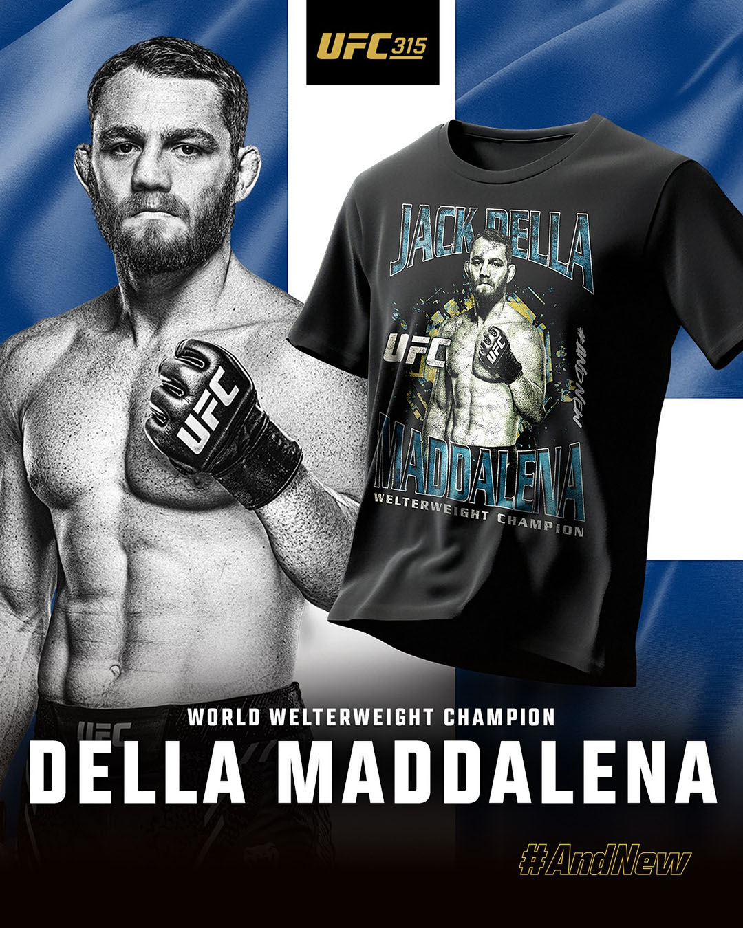Jack Della Maddalena UFC 315 Champion T Shirt