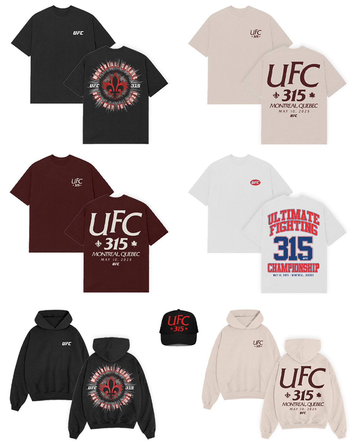 UFC 315 Montreal Event Shirts Hoodies Clothing