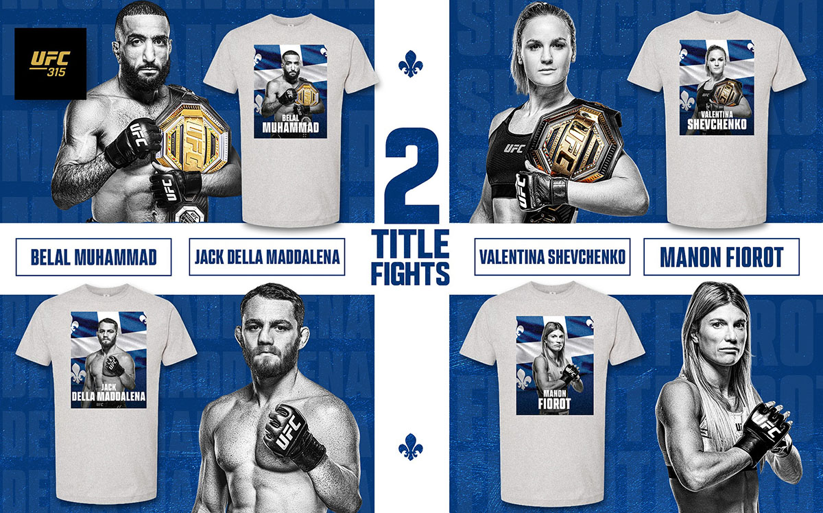 UFC 315 Montreal Fighter Tees