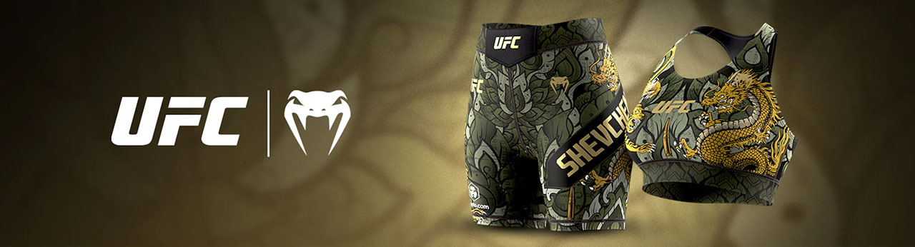 Valentina Shevchenko UFC Venum Custom Sports Bra and Fight Shorts Apparel