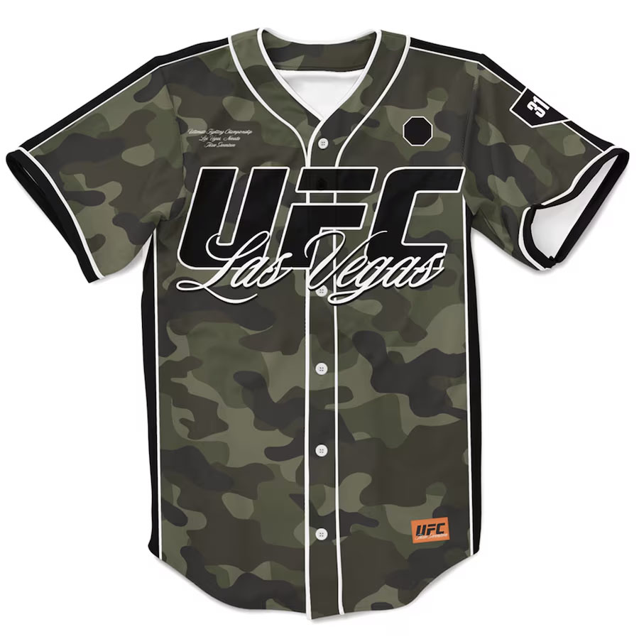 UFC 317 Camo Fashion Baseball Jersey 1