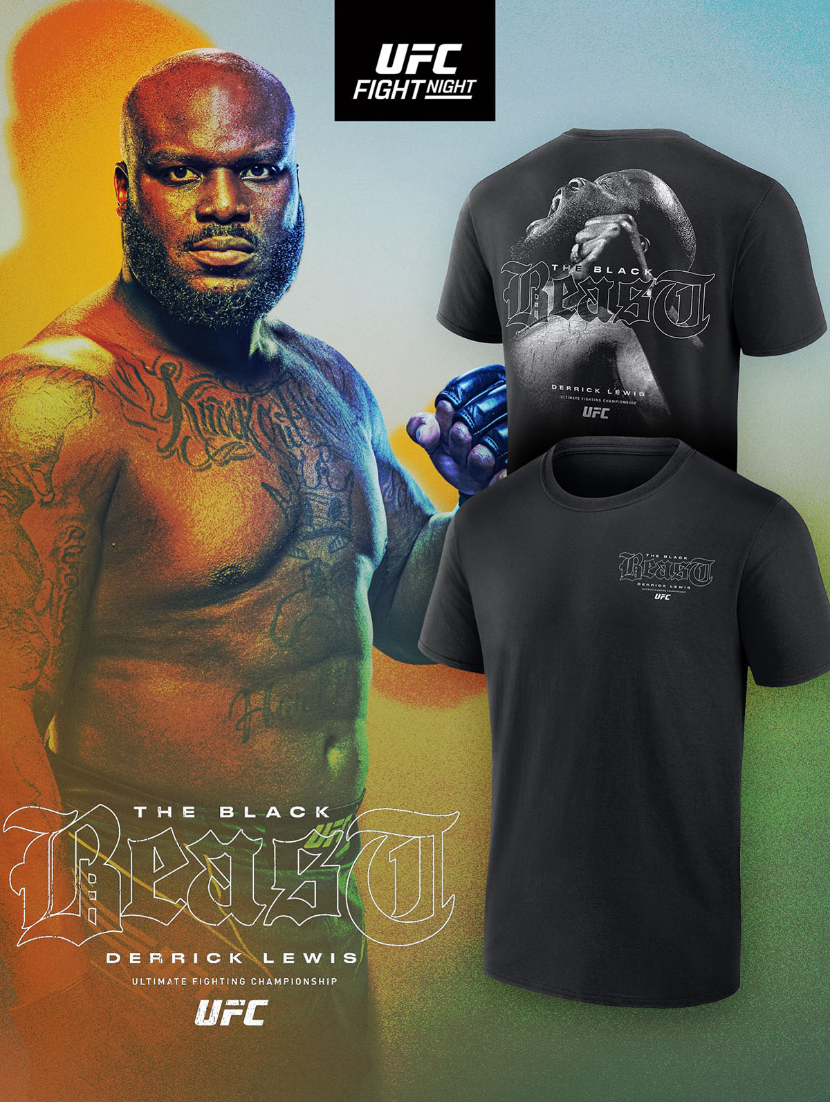 Derrick Lewis Black Beast UFC Nashville T Shirt