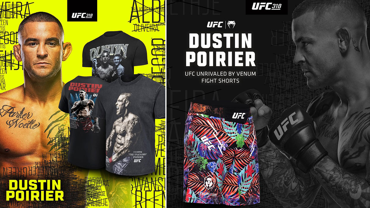 Dustin Poirier UFC 318 Shirts and Custom Fight Shorts