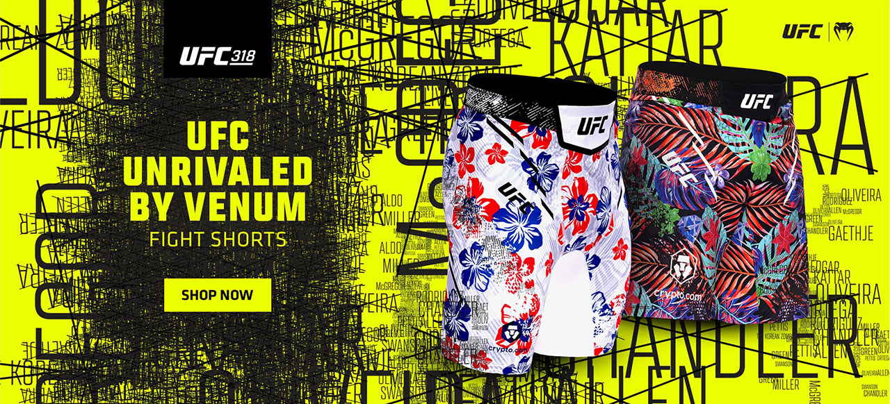 UFC 318 Max Holloway Dustin Poirier Custom Venum Fight Shorts