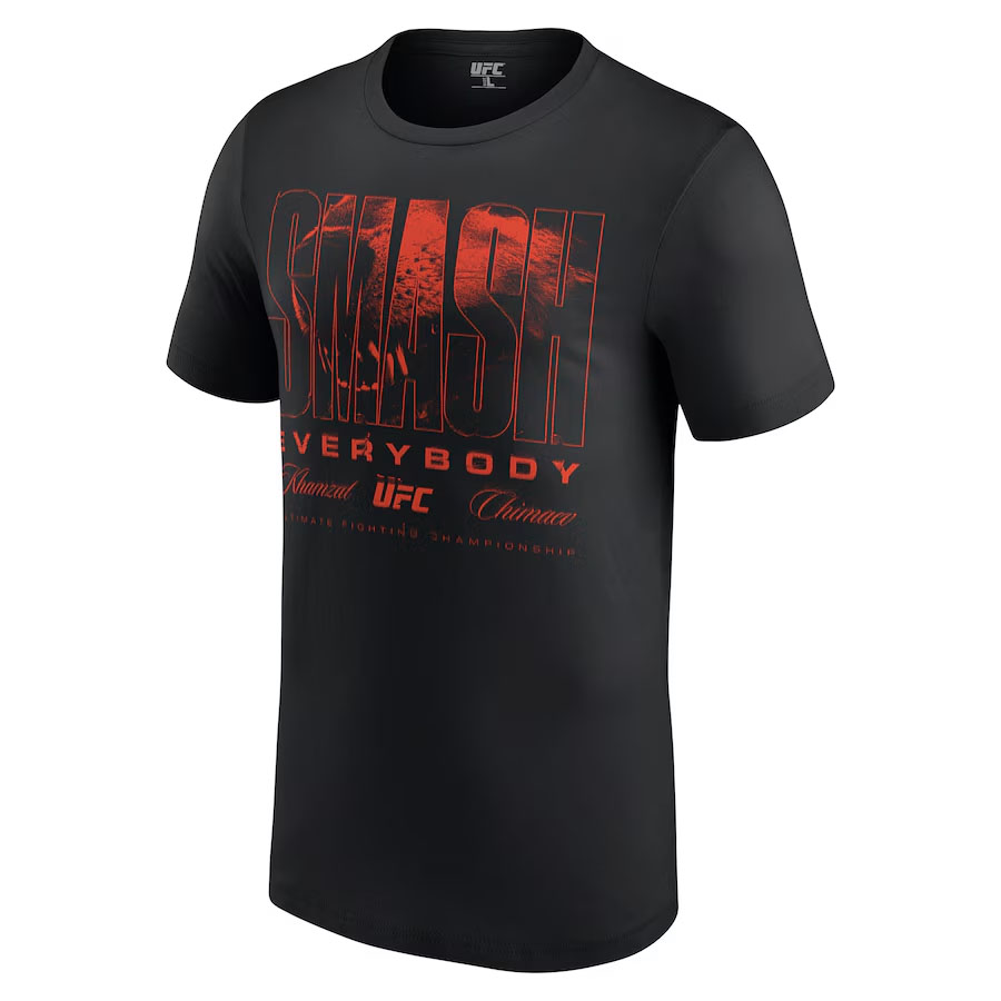 Khamzat Chimaev UFC 319 Smash Everybody T Shirt Black Red
