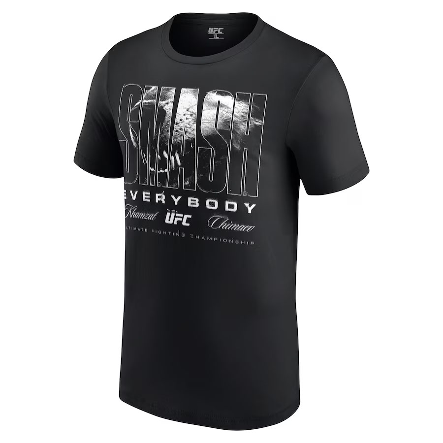 Khamzat Chimaev UFC 319 Smash Everybody T Shirt Black White