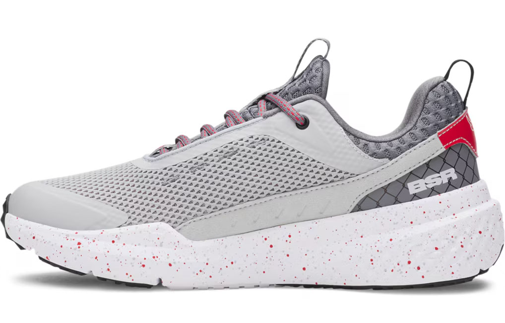 UFC Under Armour Project Rock BSR 5 Training Shoes Grey White Blue Red 3