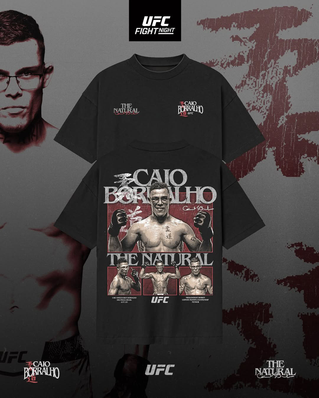 Caio Borralho UFC Paris 2025 T Shirt.