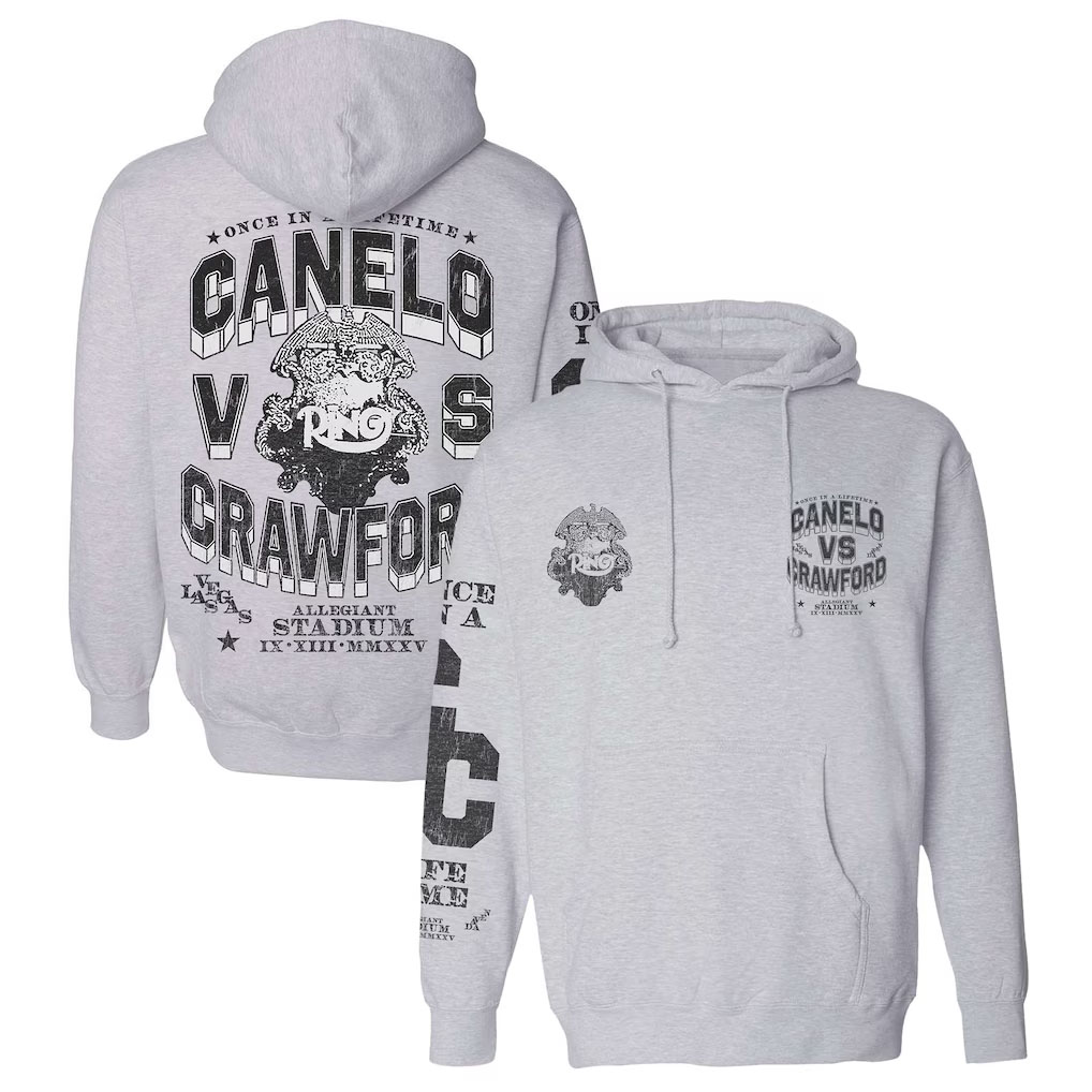 Canelo vs Crawford Once In A Lifetime Event Hoodie Gray